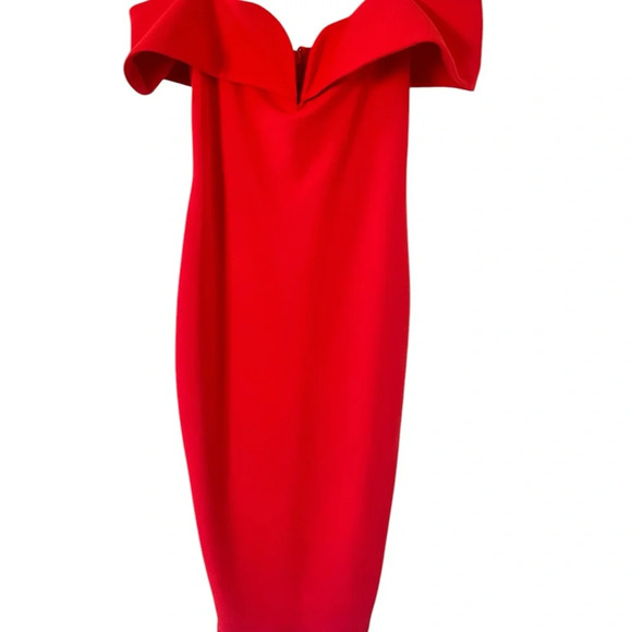 Nookie Pretty Woman Midi Dress in Cherry Red - Picture 8 of 11